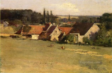 Theodore Robinson Painting - Farmhouse at Grez Theodore Robinson